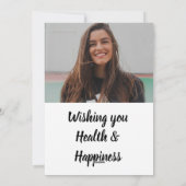 こんにちは 2025 赤と青のホリデーカード シーズンカード (裏面)