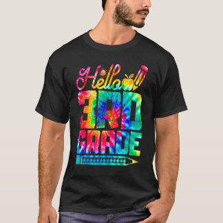 こんにちは 3年生 タイダイ バックトゥスクール 初日 Tシャツ