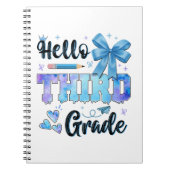 こんにちは 3年生 初日の学校の お嬢様 ノートブック (正面)