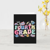 こんにちは 4年生 新学期 教師 子どもたち カード (黄色い花)