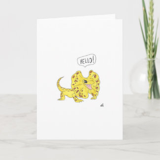 こんにちは – Bearded Dragon Card サンキューカード