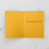 こんにちは – Dachshund Sniffing Golden Retrieverお尻 カード (内部)