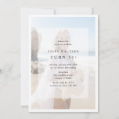 こんにちは FIFTY 現代フォトコラージュ 50歳の誕生日 招待状 (裏面)