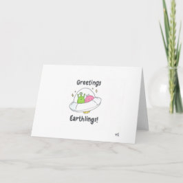 こんにちは – Greetings Earthlings Card サンキューカード