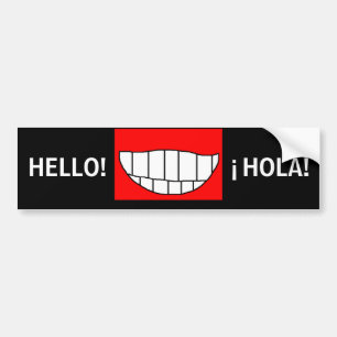 こんにちは! - ¡ HOLA! -マイルのスマイルのバンパーステッカー バンパーステッカー