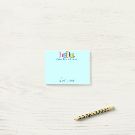 こんにちは、Just a Litle Note Post-it® Note) ポストイット (デスク上)