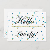 こんにちは Lovely ポストカード (正面/裏面)