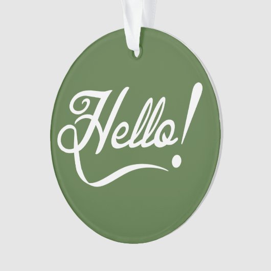 こんにちは – Tree Top オーナメント (正面)
