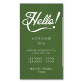 こんにちは – Tree Top マグネット名刺 (正面縦)