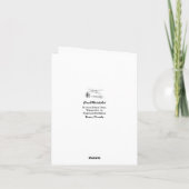 こんにちはEugeniaによるツキノワグマの水彩画の絵画から サンキューカード (裏面)