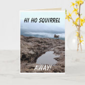 こんにちはHo遠くになリス! 空白のな挨拶状 カード (黄色い花)