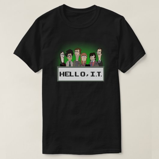 こんにちはIT群衆 Tシャツ (デザイン正面)