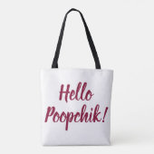 こんにちはPoopchik! ババからのウクライナのトートバック トートバッグ (裏面)