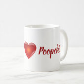 こんにちはPoopchik! ババRaisaからのハートのマグ コーヒーマグカップ (正面右)