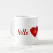 こんにちはPoopchik! ババRaisaからのハートのマグ コーヒーマグカップ (正面左)