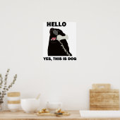 こんにちはYESこれは犬の電話である ポスター (キッチン)