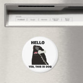 こんにちはYESこれは犬の電話である マグネット (インサイチュ (食洗機))