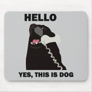 こんにちはYESはこれ犬の電話電話です マウスパッド