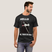 こんにちはYESはこれ犬の電話電話です Tシャツ (正面フル)