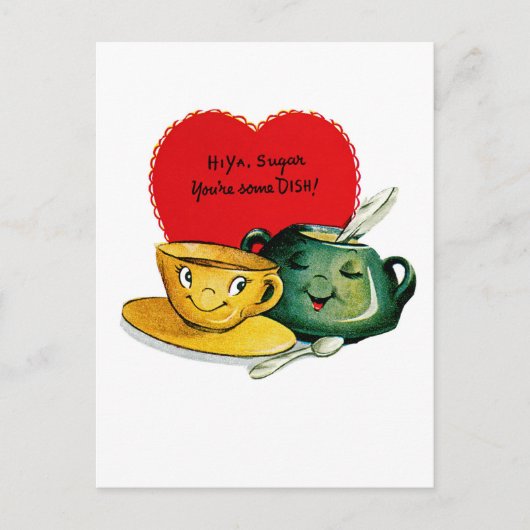 こんにちわ砂糖、あなたはお皿! ポストカード (正面)