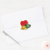 こんにちわ砂糖、あなたはお皿！ ラウンドシール (封筒)