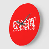 こんにちわ!こんにちは日本の!こんにちは日本語 ラージ壁時計 (傾斜)