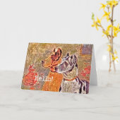 こんにちわ カード (黄色い花)