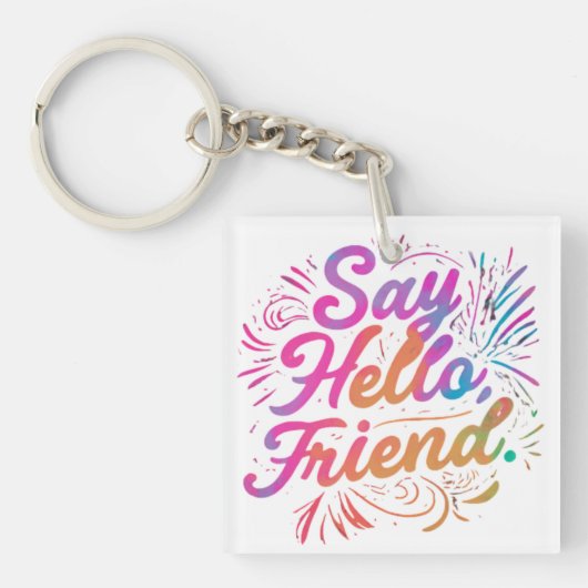 こんにちわ キーホルダー (正面)