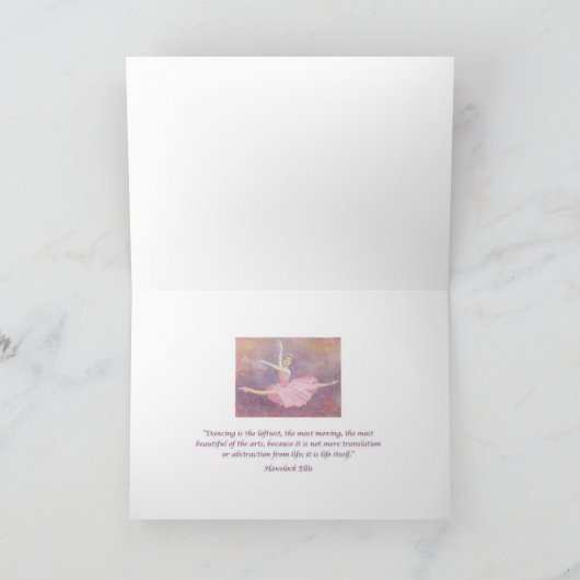 こんぺいとうの精の踊りバレエグリーティングカード カード (内部)