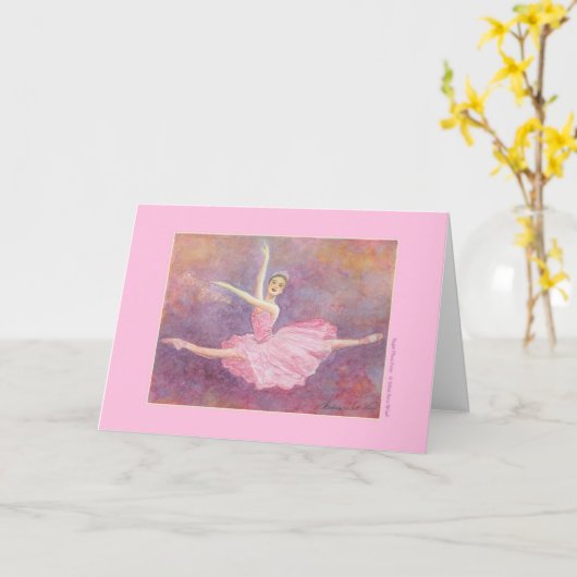 こんぺいとうの精の踊りバレエグリーティングカード カード (黄色い花)