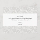 こエレガントこ素朴のレースは僕の名誉の宝だ インビテーションポストカード (裏面)