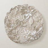 こエレガントのレースとダイヤモンド ラウンドクッション (裏面)