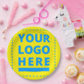 こカスタマイズこのテキストまたはロゴ ペーパープレート (パーティー)