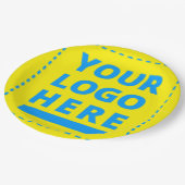 こカスタマイズこのテキストまたはロゴ ペーパープレート (アングル)