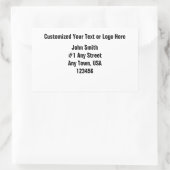 こカスタマイズこのテキストまたはロゴ 長方形シール (バッグ)