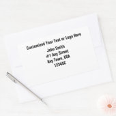 こカスタマイズこのテキストまたはロゴ 長方形シール (封筒)