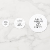 こカスタマイズのテーブル紙吹雪 コンフェッティ (正面)