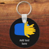 こカスタマイズのフフランスのリーのグラフィック キーホルダー (正面)