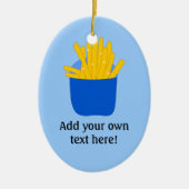 こカスタマイズのフフランスのリーのグラフィック セラミックオーナメント (正面)