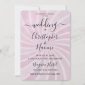 こカスタマイズのレトロ日が差すこと結婚 招待状 (正面)