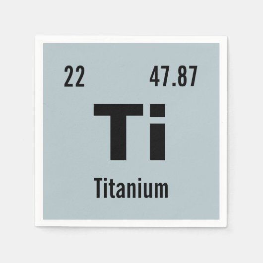 こカスタマイズの化学元素 スタンダードカクテルナプキン (正面)