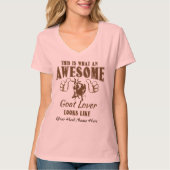 こカスタマイズの素晴らしやぎ好きピグミーやぎ Tシャツ (正面)