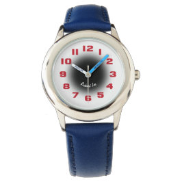 こカスタマイズの若い人の赤い顔 腕時計