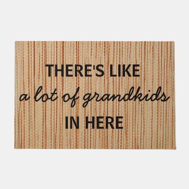 こカスタムこには孫が多い ドアマット (正面)
