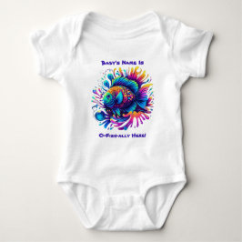 こカラフルこに魚の味方だ ベビーボディスーツ