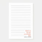 こパーソナライズされたこおもしろいを考え過ぎさせてくれ ポストイット (正面)