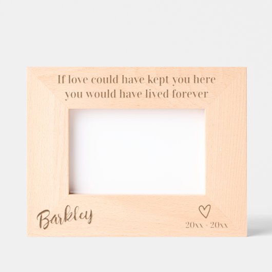 こパーソナライズされたこ保こもしに恋の情が レーザー彫刻フレーム (正面)