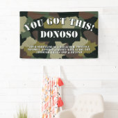 こパーソナライズされたこ得れ！ブートキャンプ別れ迷彩柄 横断幕 (インサイチュ)