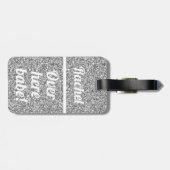 こパーソナライズされたこ |シルバーグリッター ラゲッジタグ (裏面横)