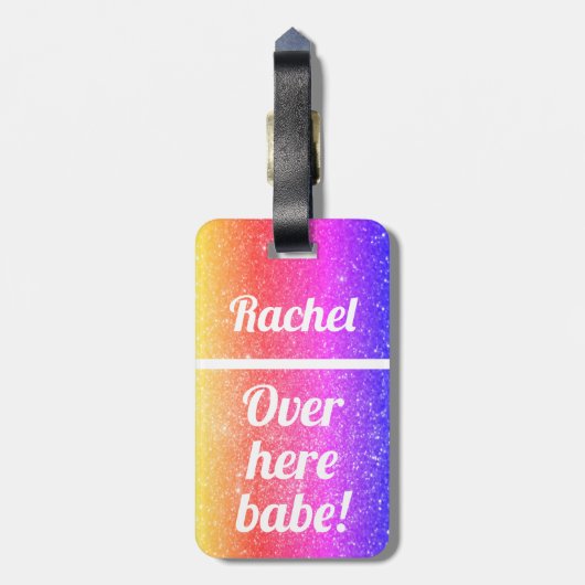 こパーソナライズされたこ |荷物おもしろいタグ ラゲッジタグ (裏面縦)